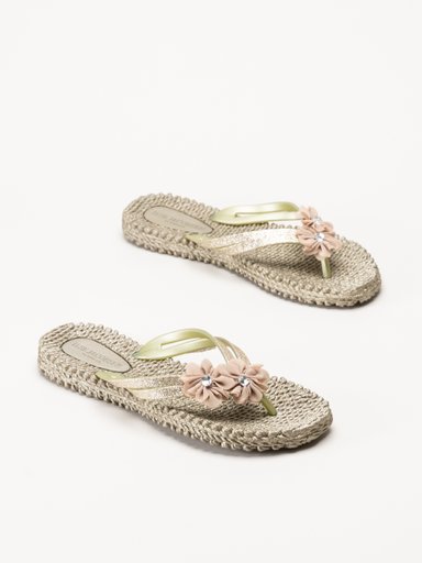 Ilse Jacobsen - Cheerful18F - Guldfärgade flip flops