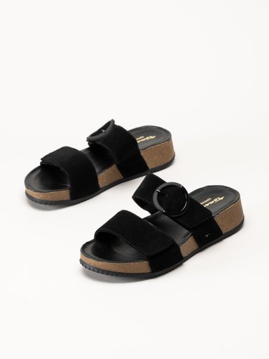 Tamaris - Wide fit - Svarta sandaler