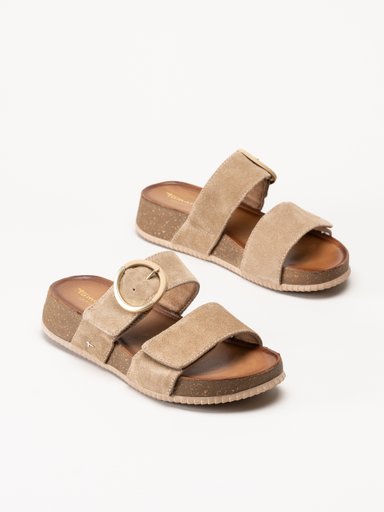 Tamaris - Wide fit - Beige sandaler