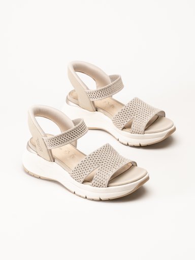 Tamaris - Wide fit - Beige sandaler