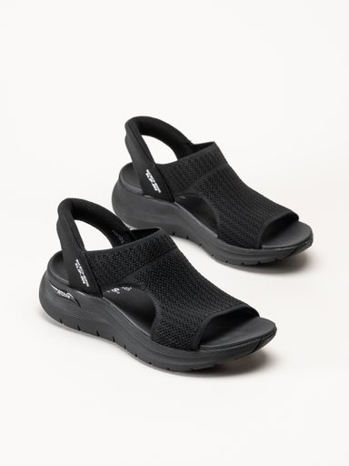 Skechers - Arch Fit - Svarta slip-in sandaler