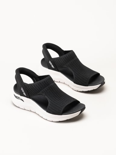 Skechers - Arch Fit - Svarta slip-in sandaler
