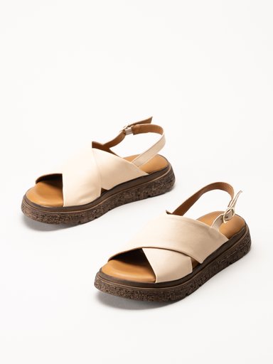 Ten Points - Mona - Beige skinnsandaler