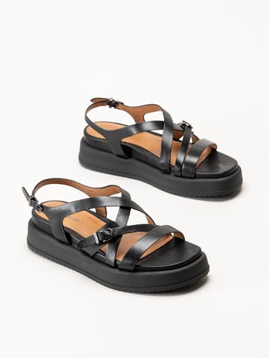 Tamaris - Svarta remsandaler