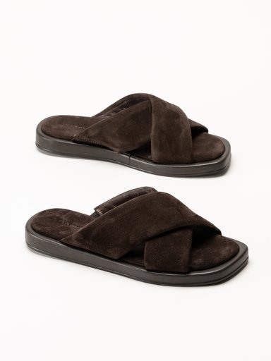 Tamaris - Mörkbruna slip in sandaler