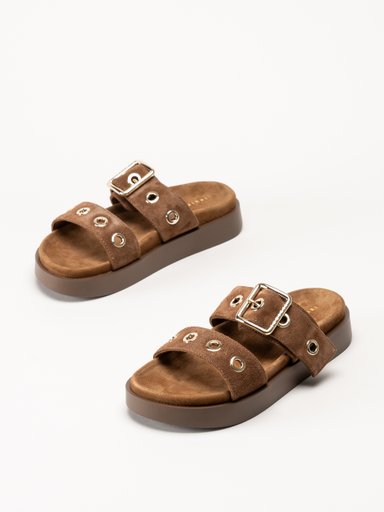 Inuikii - Tilda Buckle - Mörkbruna sandaler