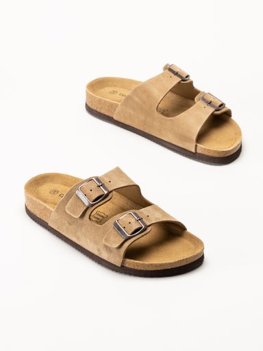 CpH Comfort - Ljusbruna sandaler i mocka