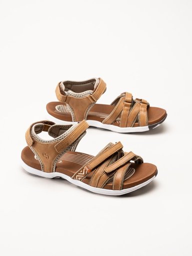 Green Comfort - Corsica - Ljusbrun sandal i mjukt skinn