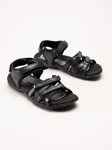 Green Comfort - Corsica - Svarta sandaler i mjukt skinn