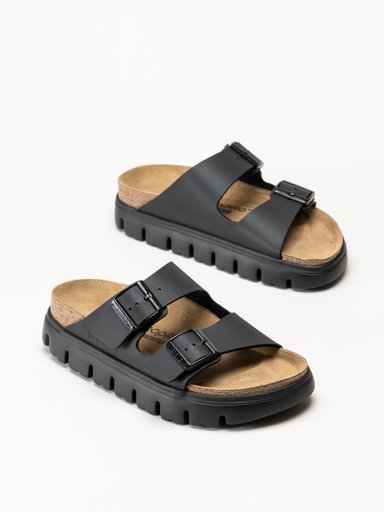 Birkenstock - Arizona PAP - Svarta platåsandaler
