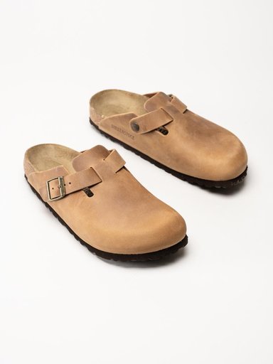 Birkenstock - Boston - Ljusbruna slip-in sandaler