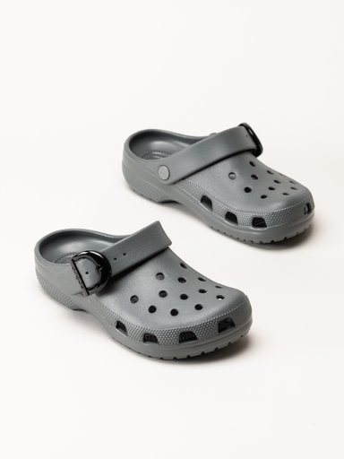 Crocs - Classic Buckle Clog - Grå slip in tofflor