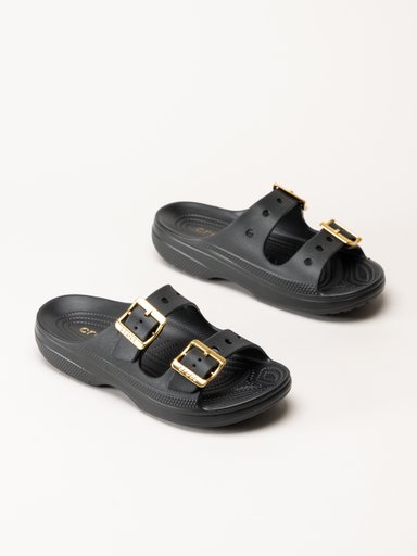 Crocs - Metallic Buckle - Svarta sandaler