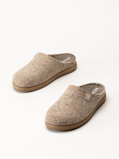 Rohde - Tortora - Beige ulltofflor