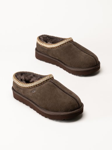 UGG - Tasman II - Mörkbruna fodrade tofflor
