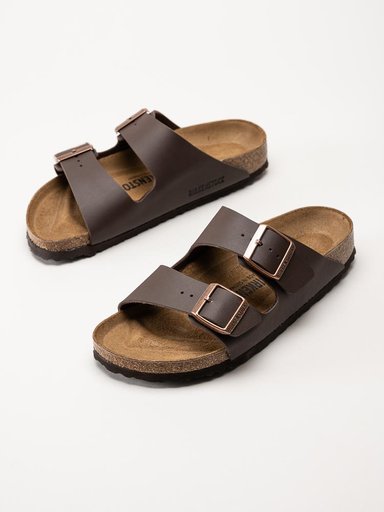 Birkenstock - Arizona Birkoflor - Mörkbruna slip in sandaler