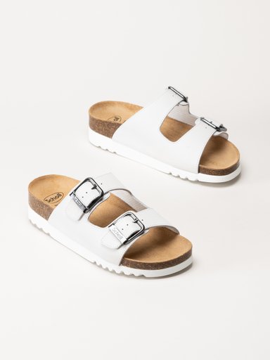 Scholl - Malaren - Vita slip in sandaler