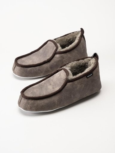 Shepherd - Malte - Bruna slip on fårskinnstofflor