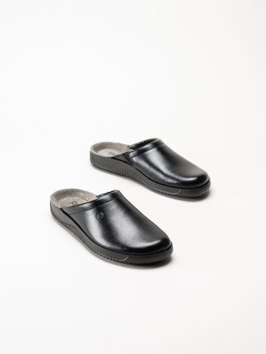 Rohde - Soltau-H - Svarta slip in tofflor i skinn