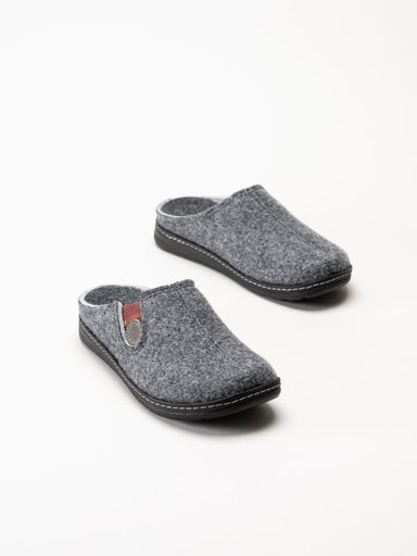 Rohde - Asiago - Grå tofflor i filt