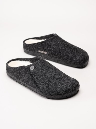 Birkenstock - Zermatt - Mörkgrå ulltofflor
