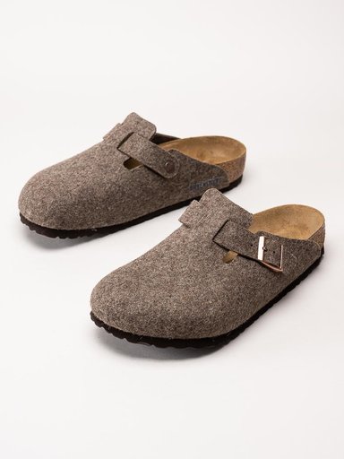 Birkenstock - Boston - Bruna ulltofflor