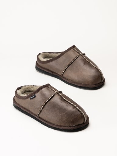 Shepherd - Bobo - Mörkbruna slip in tofflor