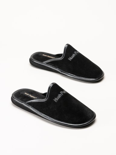 Hush Puppies - Marco - Svarta slip in tofflor