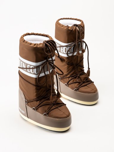 Moon Boot - Icon Nylon - Bruna höga klassiska vinterboots