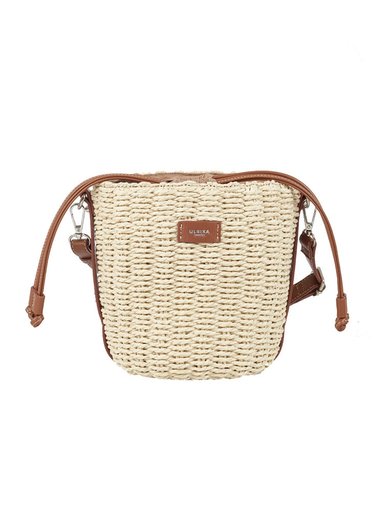 Ulrika Design - Basket Hink - Ljusbeige hink-korg i flätad rep-design