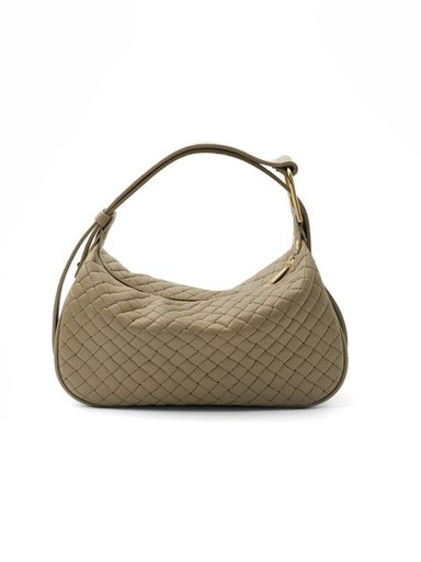 Latalia - Catania - Beige skinnväska med flätad effekt