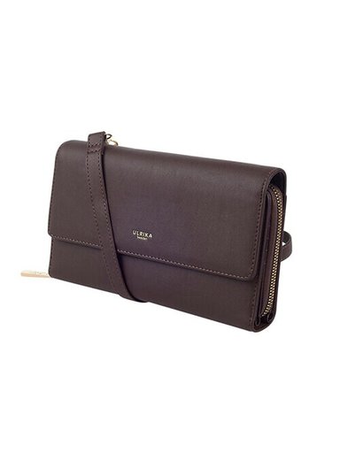 Ulrika Design - Ulrika Organizer/Phone - Mörkbrun kombinerad plånbok/mobilväska