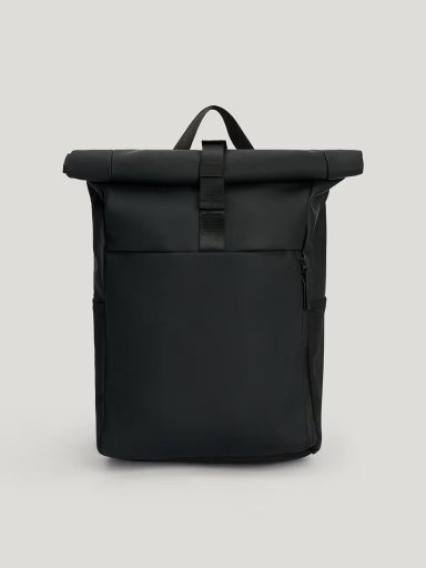 Tretorn - Wings Rolltop WP - Svart vattentålig ryggsäck i mjukt PU-material