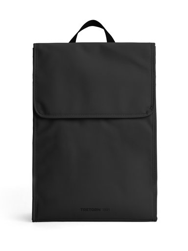 Tretorn - Wings Daypack - Svart vädertålig ryggsäck i smidig PU