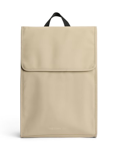 Tretorn - Wings Daypack - Ljusbeige vädertålig ryggsäck i smidig PU