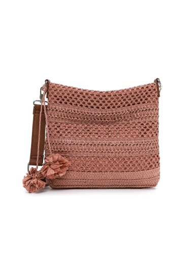 Tamaris Bags - Kassandra crossover - Gammelrosa handväska i vacker raffia