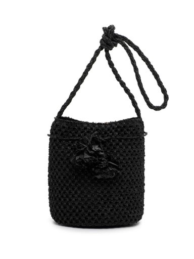 Tamaris Bags - Kassandra crossover - Svart handväska i vacker raffia