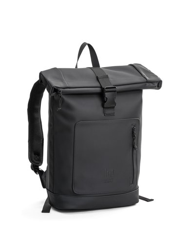 Escape - Rolltop Dull Rubber - Svart ryggsäck i vattenavstötande PU