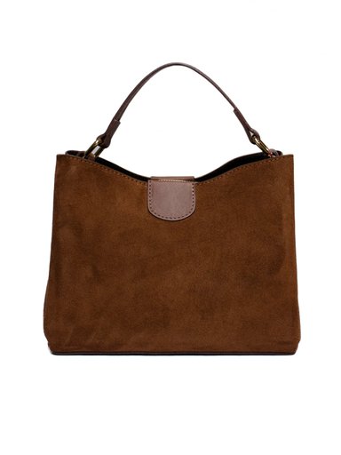 Latalia - Novara Suede - Brun handväska mocka