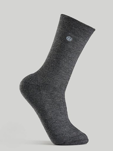 Bambusa - Grå strumpa i merinoull och bambuviskos 1-pack