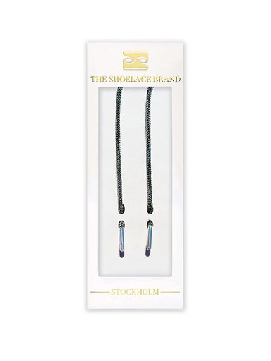 The Shoelace Brand - Luxury Black 120cm - Svarta skoband med glitter och strass