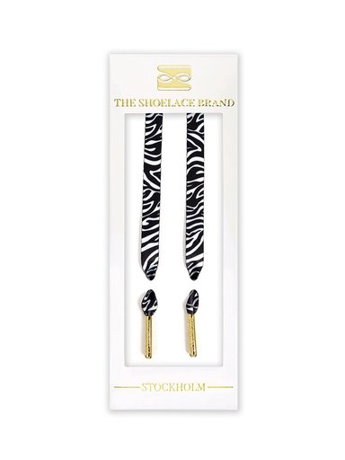 The Shoelace Brand - Classic Zebra 100cm - Zebramönstrade skoband i textil