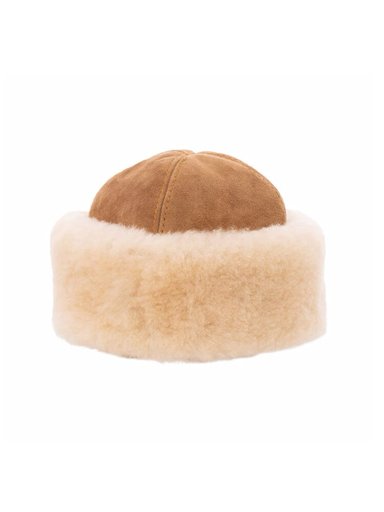 Shepherd - Harka - Ljusbrun fårskinnshatt med bred uppvikt kant