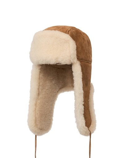 Shepherd - Wengen - Ljusbrun pilothatt i fårskinn