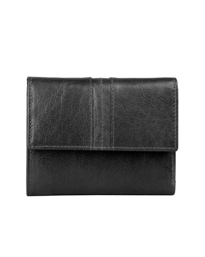 Springfield - Svart plånbok med klaff i skinn