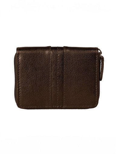 Springfield - Mörkbrun liten plånbok i skinn