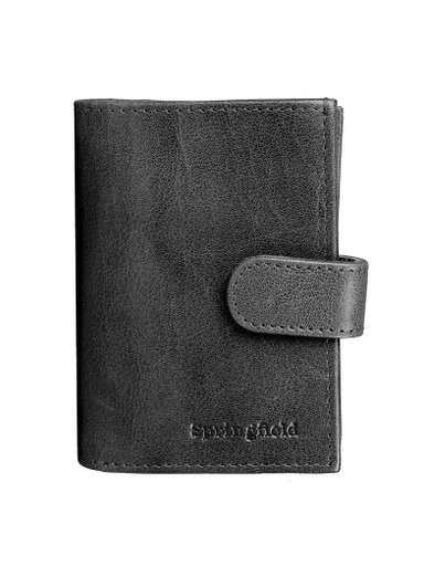 Springfield - Svart Pop-Up plånbok i skinn