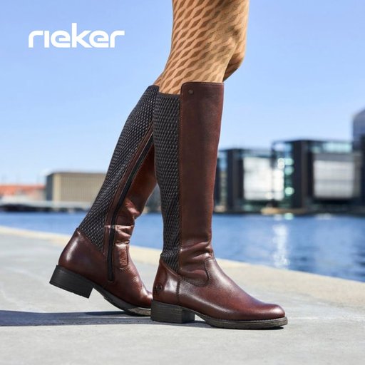 Rieker bruna skinnstövlar