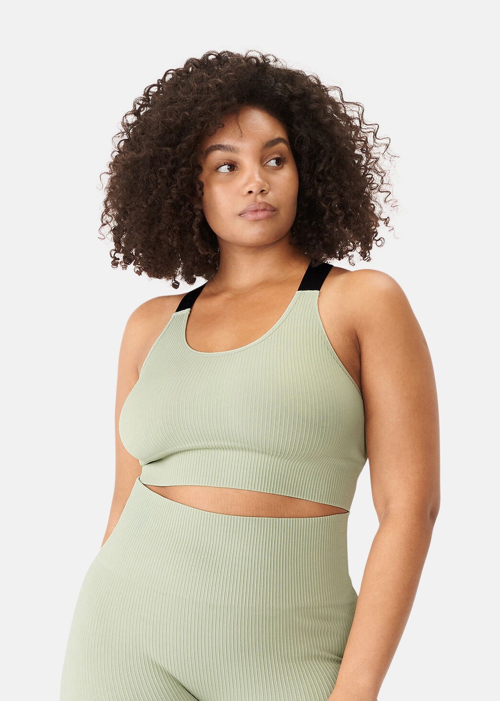 Seamless Rib Sportsbra, Desert Sage, Xs-S, Löparkläder | Sport & aktivitet - Sporter - Löpning - Löparkläder | Padelspecialisterna