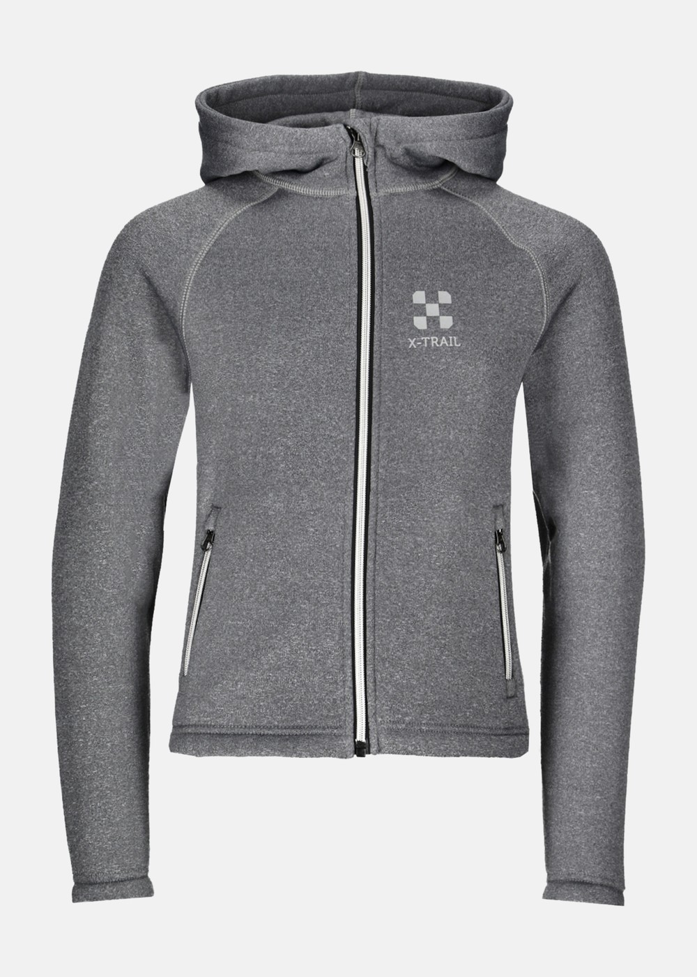 Training Zip Hood Jr, Charcoal Melange, 130, Fleecetröjor | Junior - Kläder - Tröjor - Fleecetröjor | Padelspecialisterna